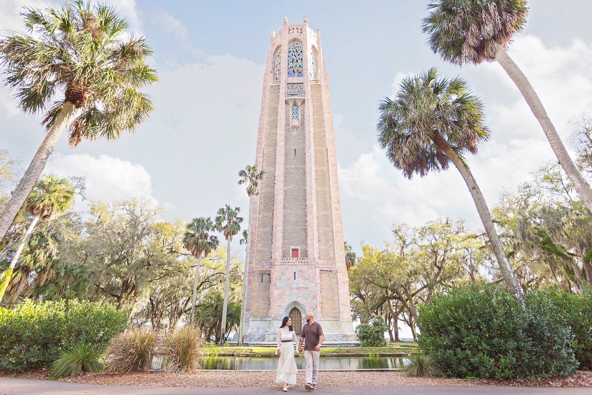 Vintage Bok Tower Gardens Engagement Session | Lake Wales Wedding Photographer