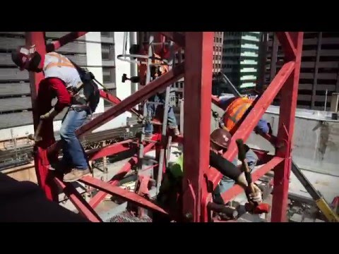 215 W Lake Apartments-high rise crane assembly