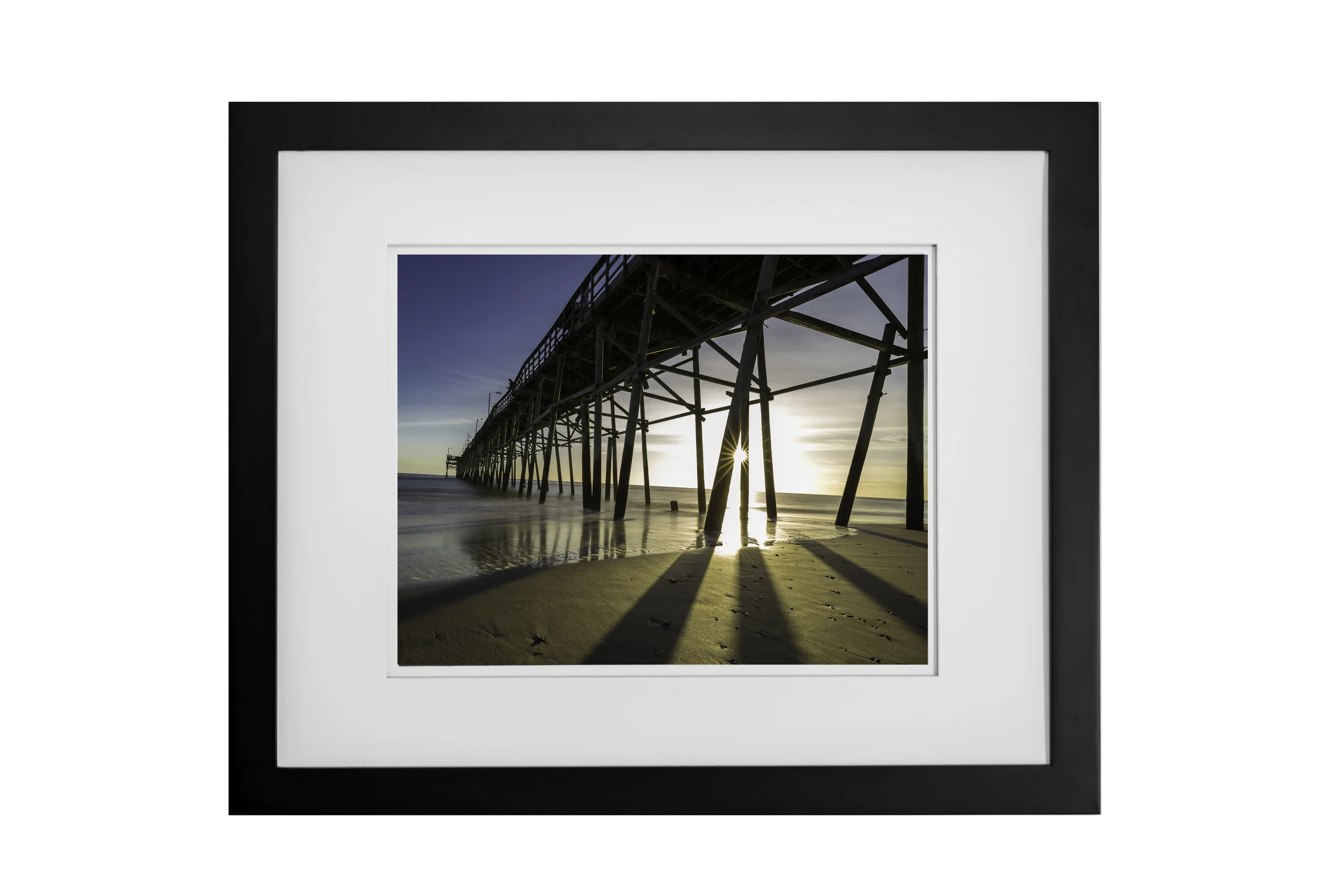 Oak Island Pier Framed 11x14.jpg