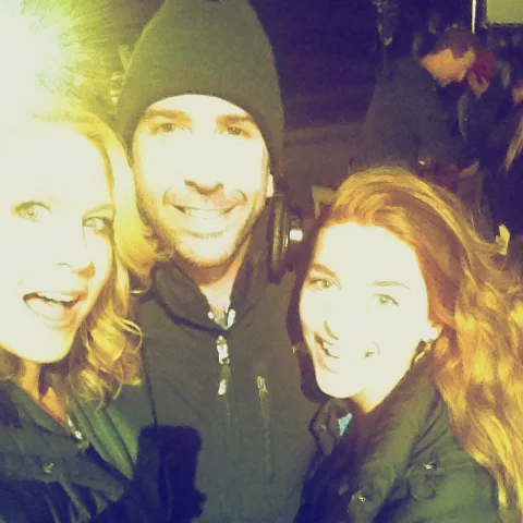 DEC. 6: Finished filming 1st episode of "Growing Up Fisher" w/ our director, the completely awesome David Schwimmer.