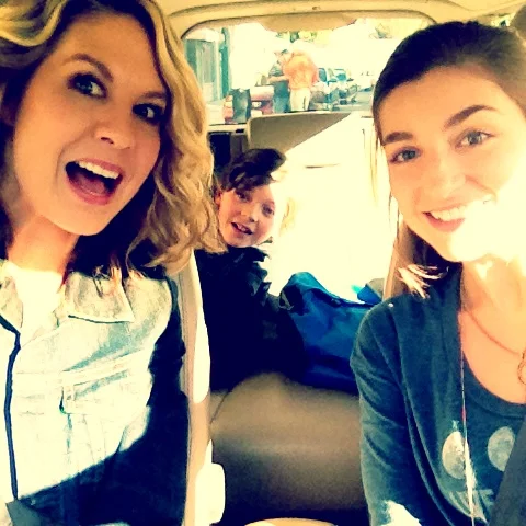DEC. 10: Me, Ava and Eli filming "Growing Up Fisher". LOVE these peeps.