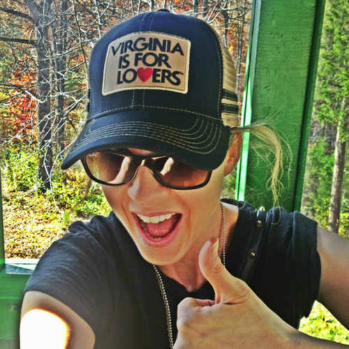 Jenna filming Big Stone Gap on location in Virginia.