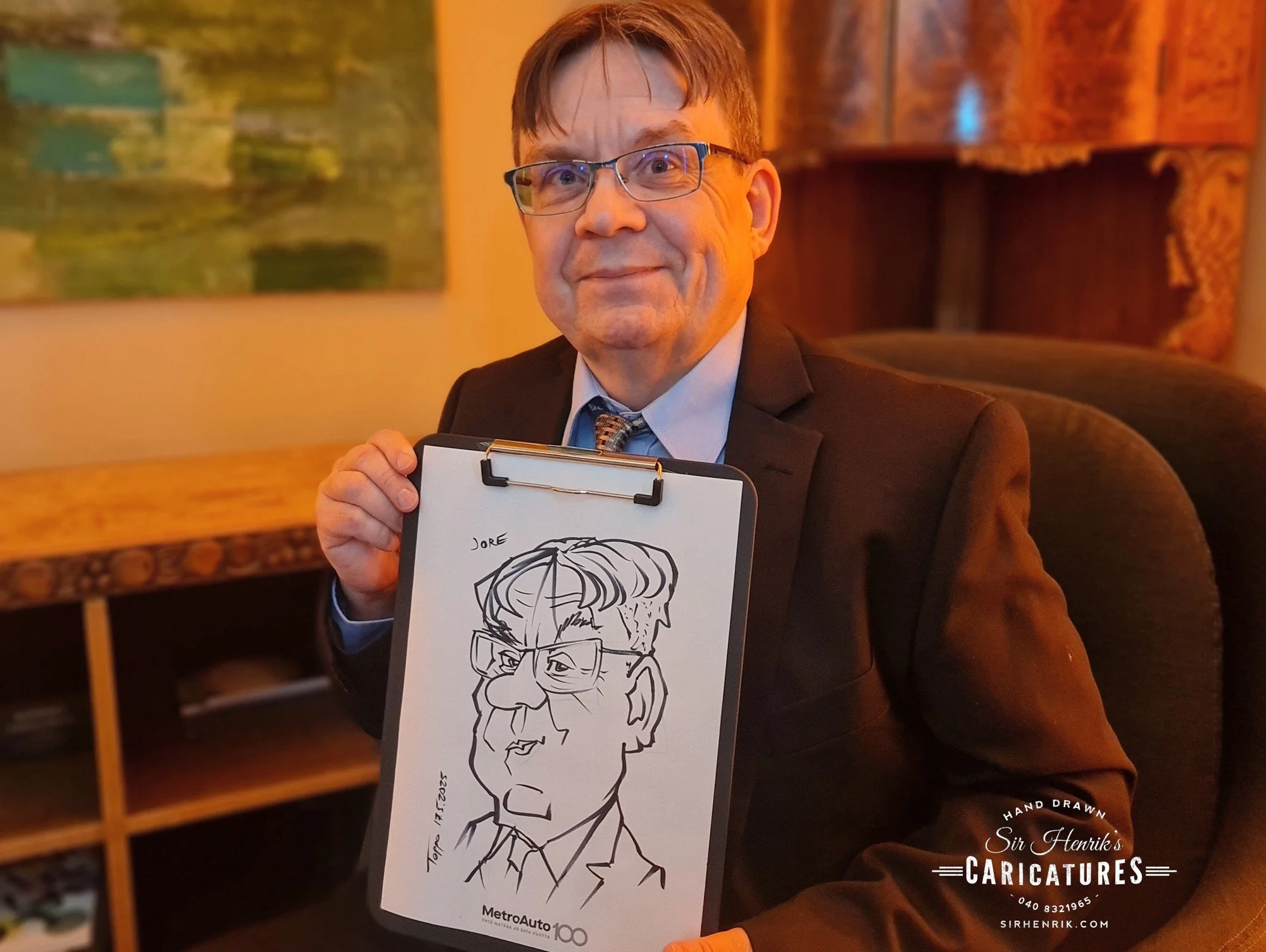 karikatyyripiirtäjä juhliin