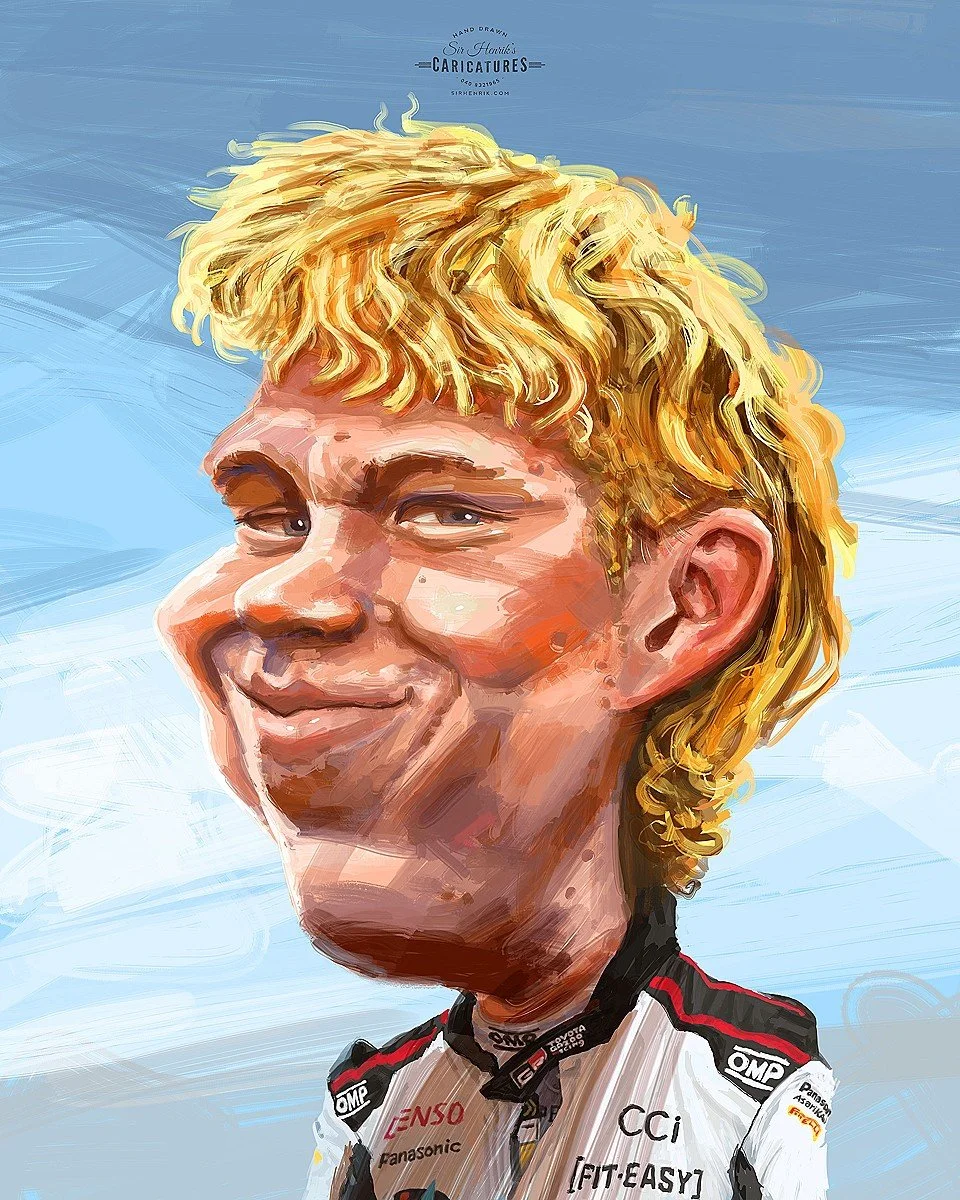 Kalle Rovanperä caricature