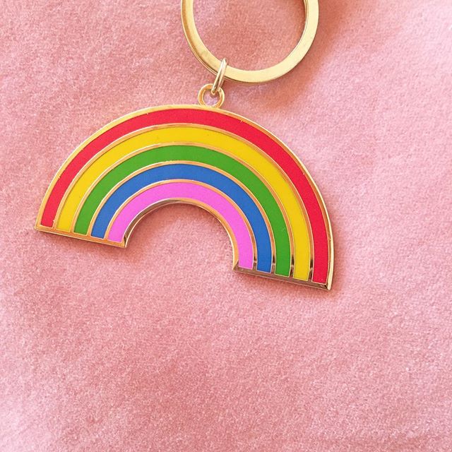 The very best new edition to my keychain 🌈 #rainbow #happysaturday