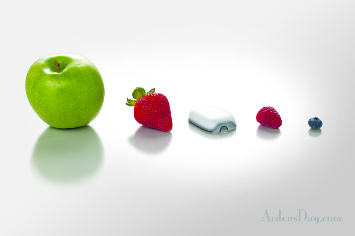 The new OmniPod is smaller then a strawberry