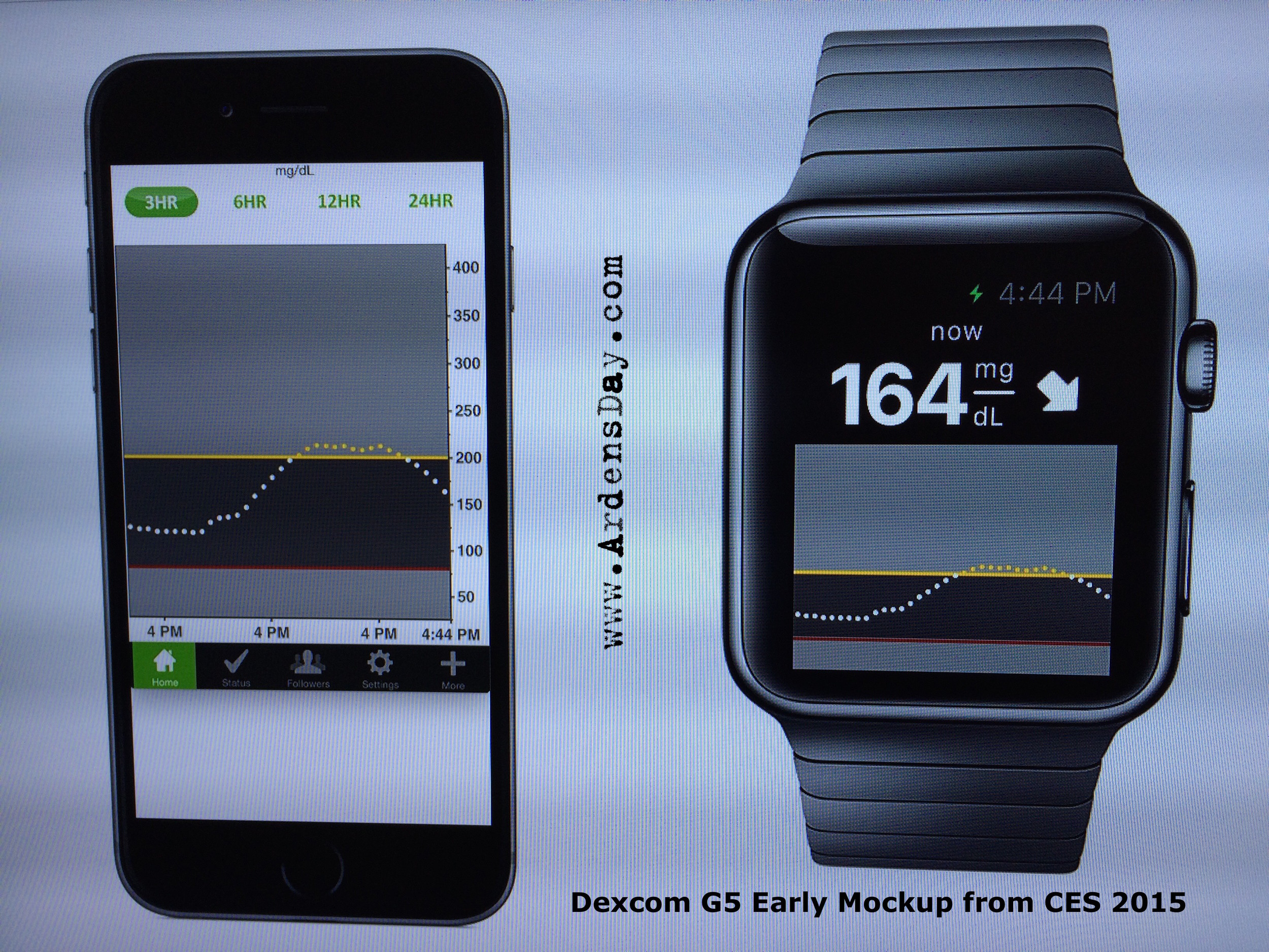 Dexcom G5 Early Mockup from CES 2015