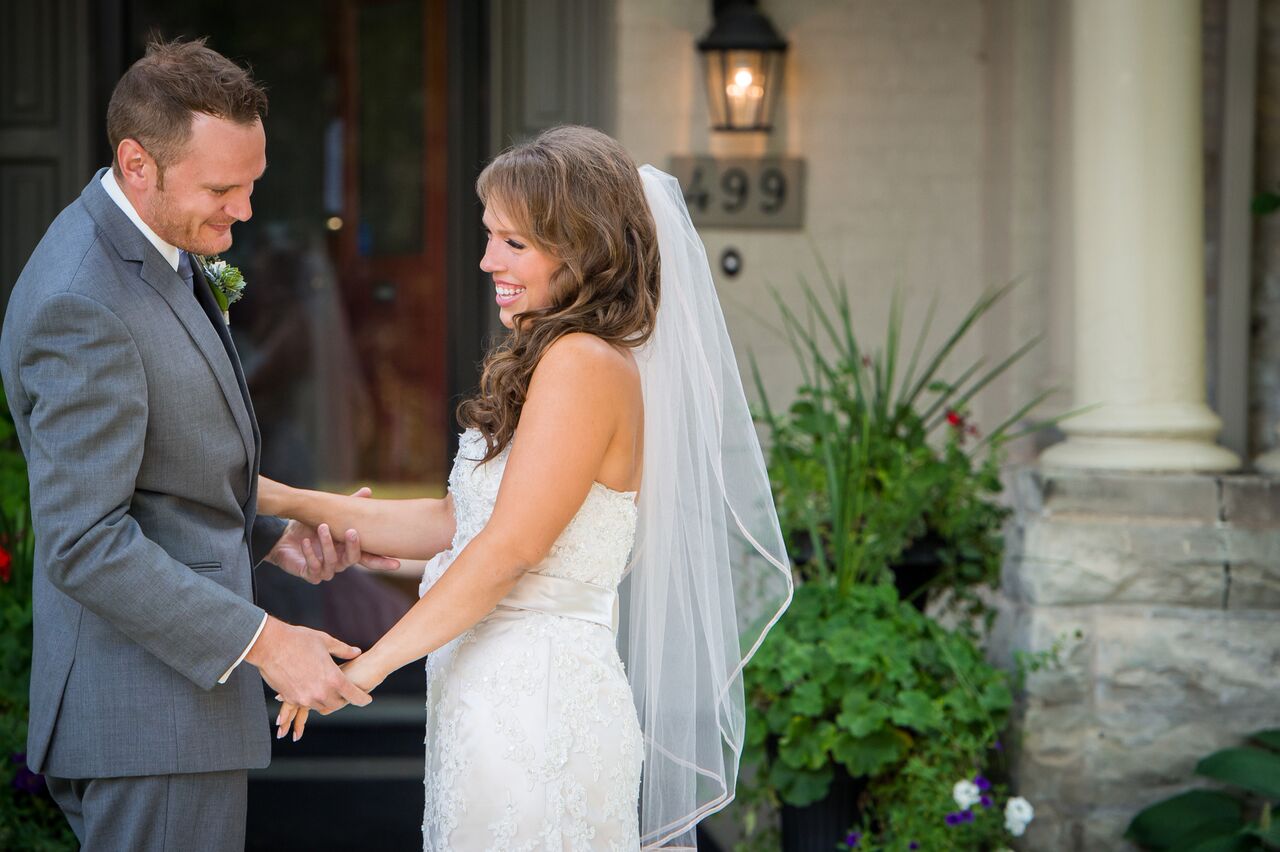 Ashlan + Paul's first look.