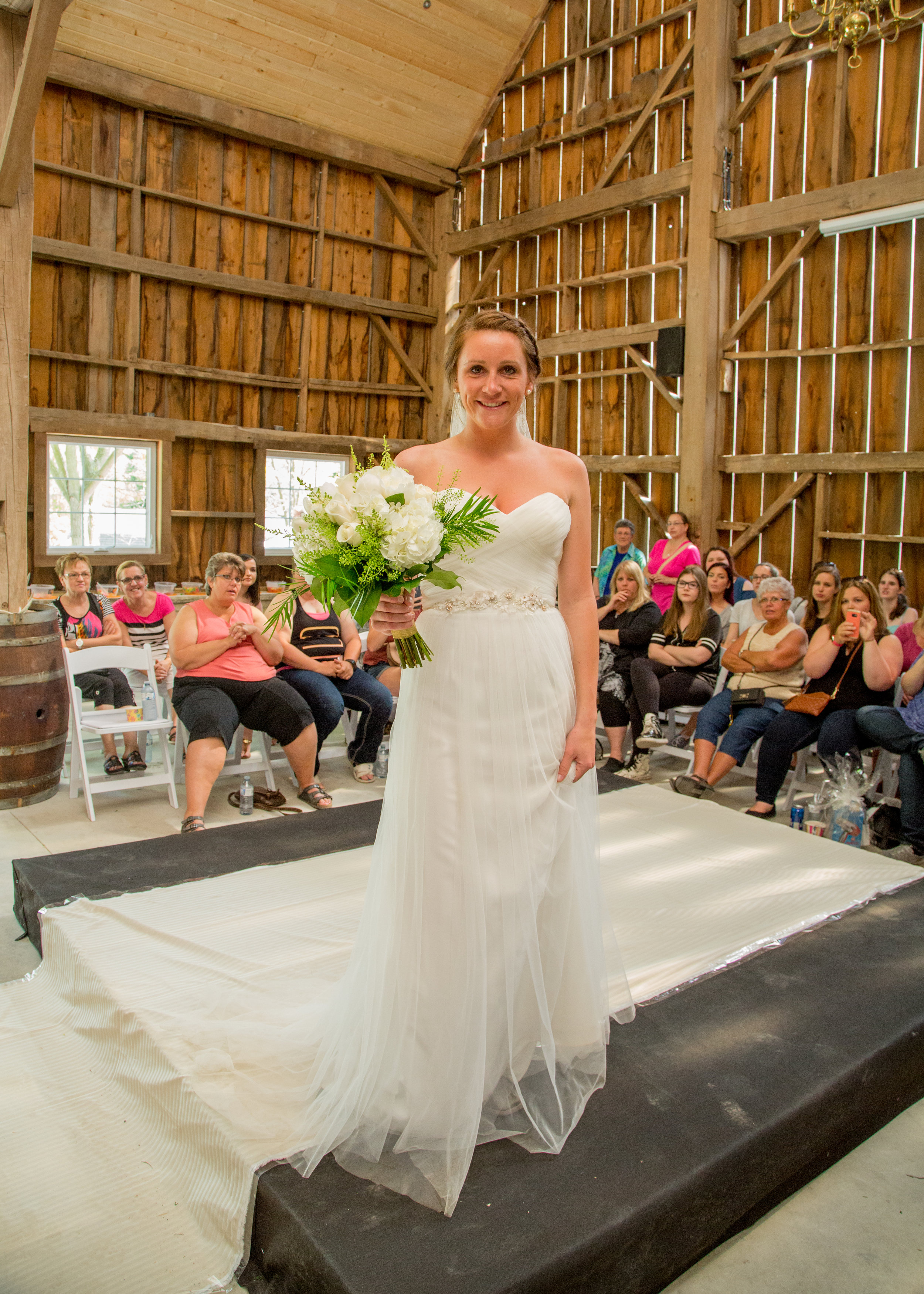 Kristy was so excited to get to wear her actual wedding gown again! She got married last summer in this beauty! 