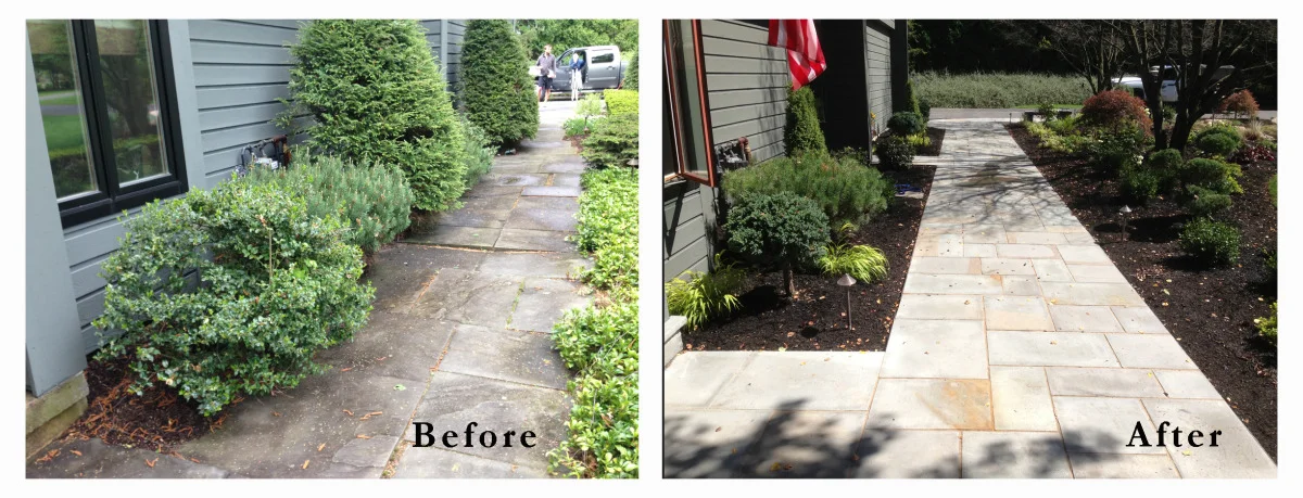 pattern flagstone walkway