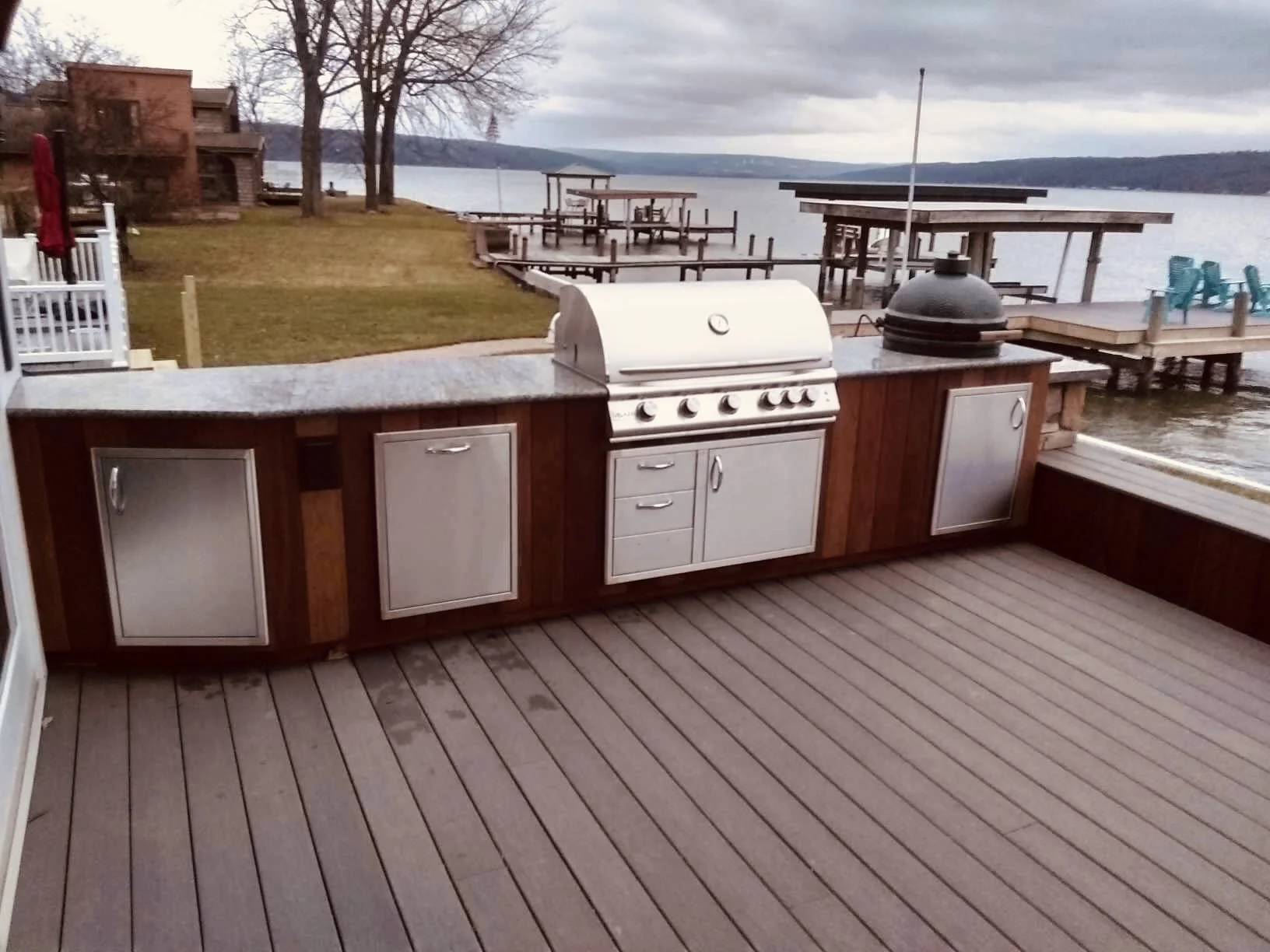 Outdoor Kitchen with Built In, Big Green Egg - Lansing NY