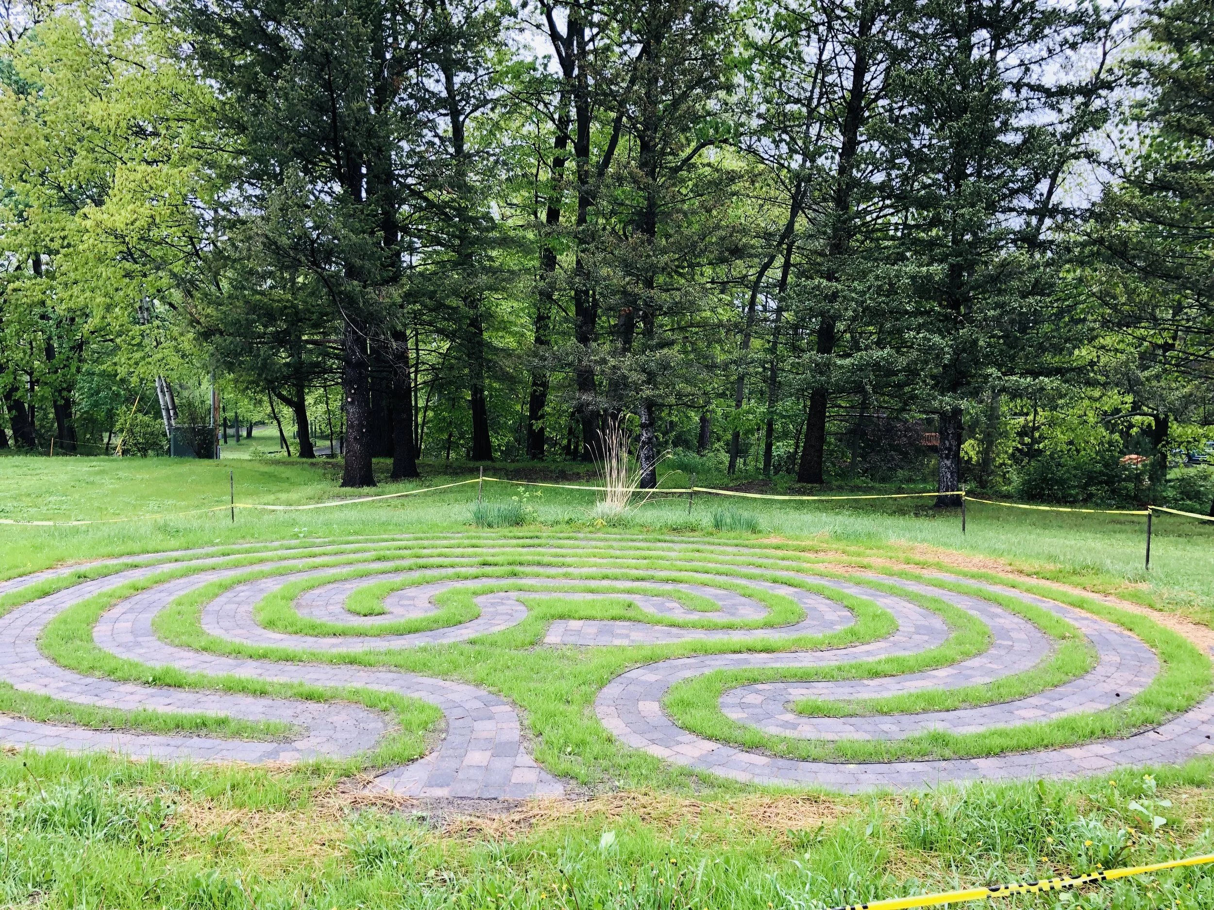 Labyrinth Paver Installation with Belgard Pavers - Ithaca NY