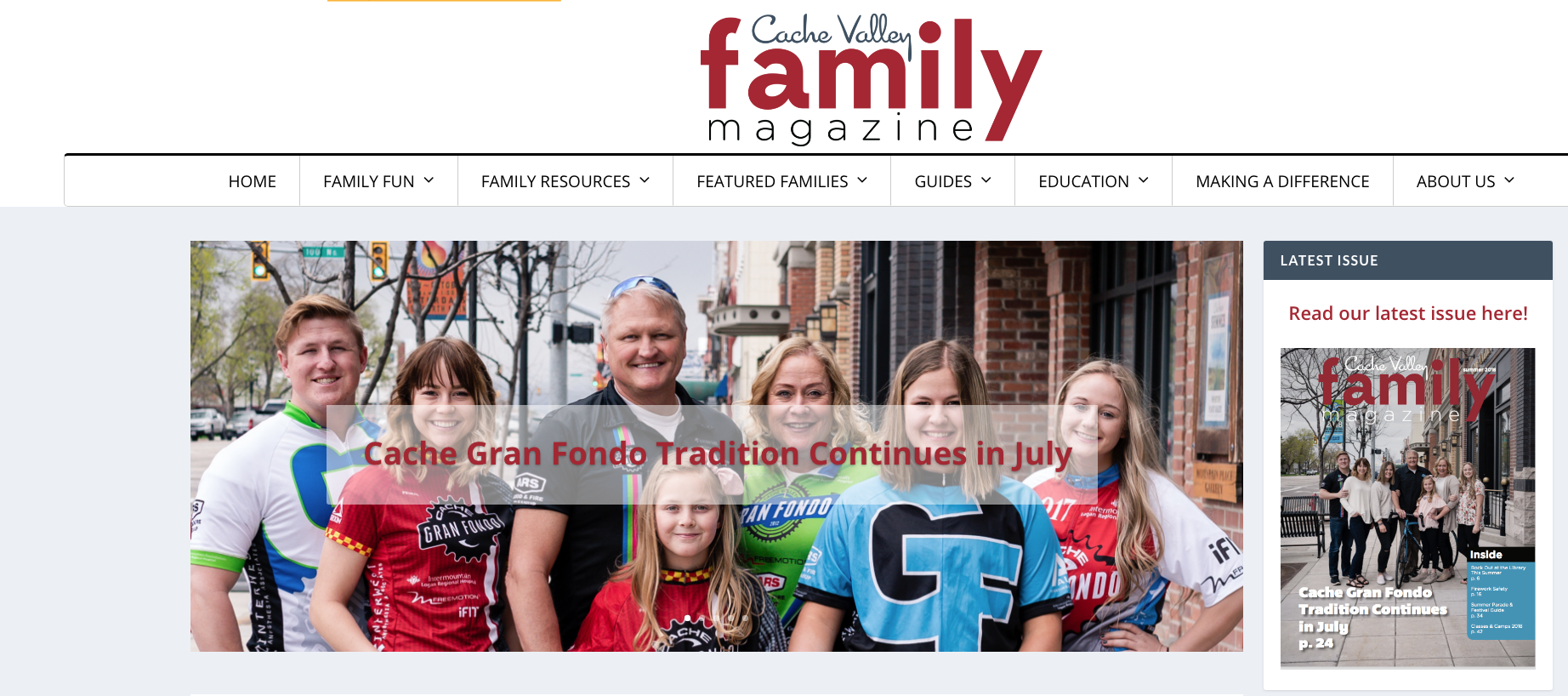 Thanks Cache Valley Family Magazine!