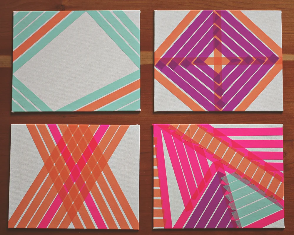 DIY Washi Tape Art a study on patterns and color — A Simpler Design a