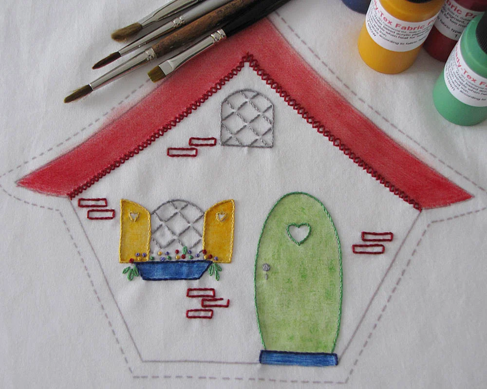 Embroider, then heat set