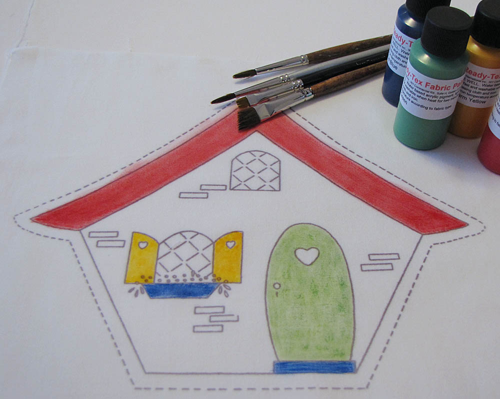 Transfer design and paint