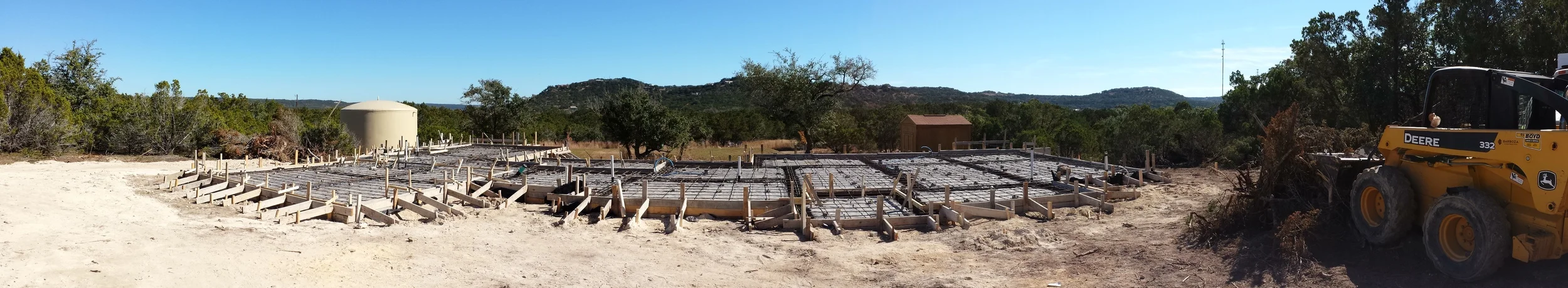 Preparing to pour foundation.