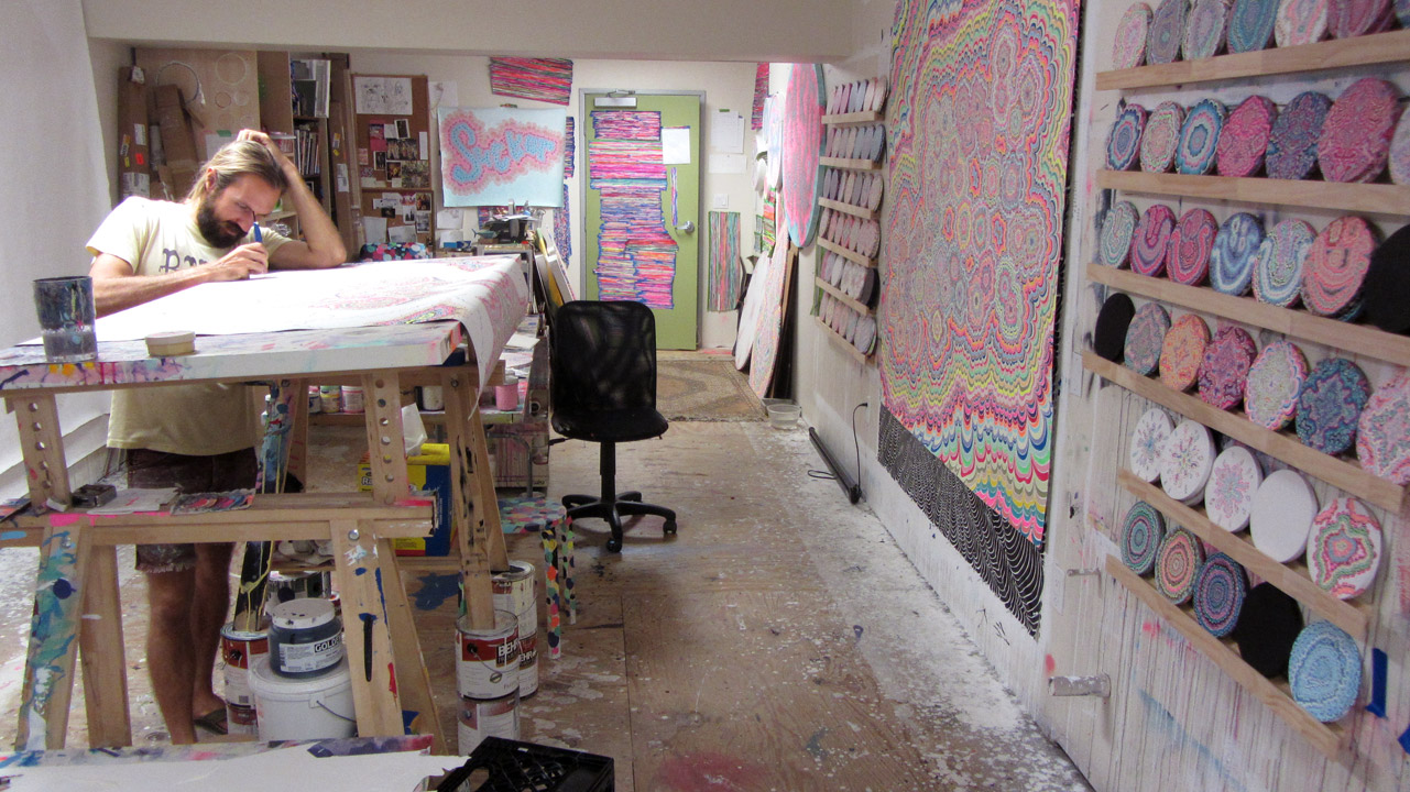 The man in his studio.