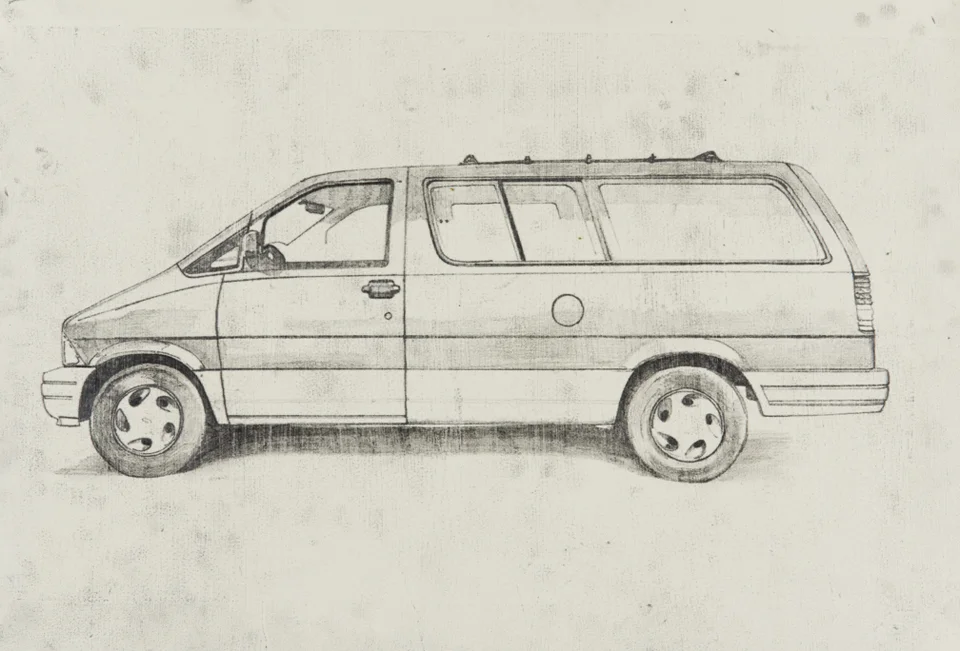 Aerostar Drawing 2012 Graphite on Rives paper 13"x19"