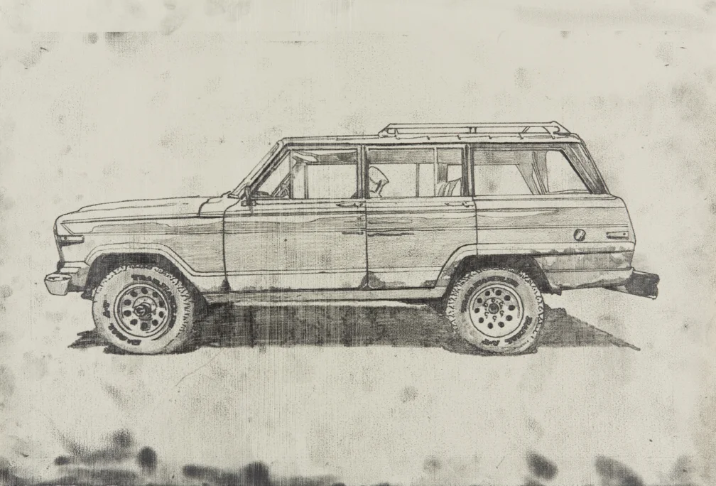 Wagoneer Drawing 2012 Graphite on Rives paper 13"x19"