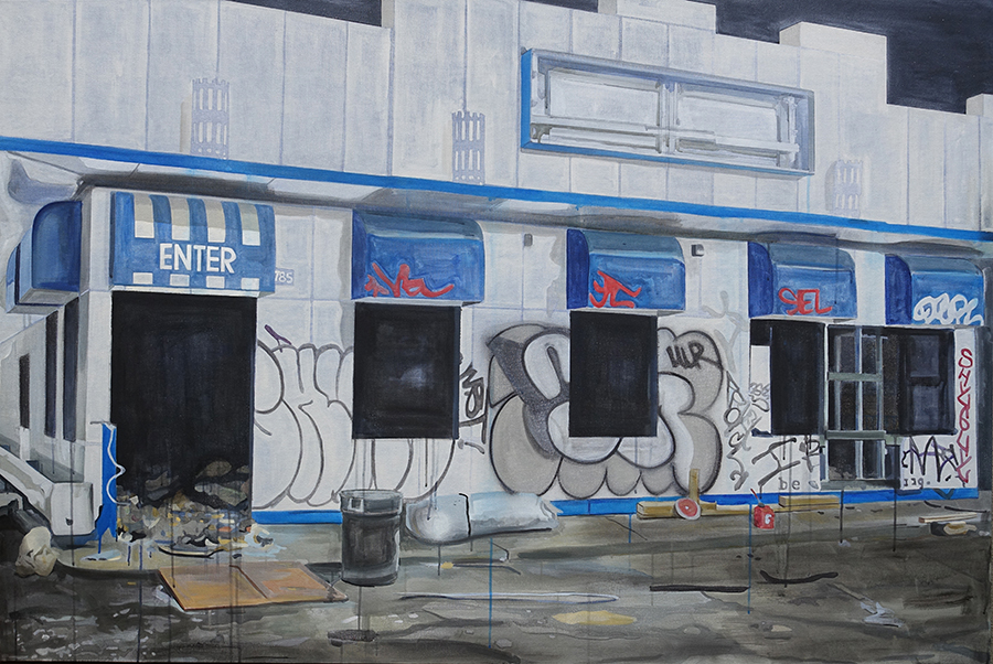 White Castle Purgatory 2015 Acrylic on Canvas 48"x72"