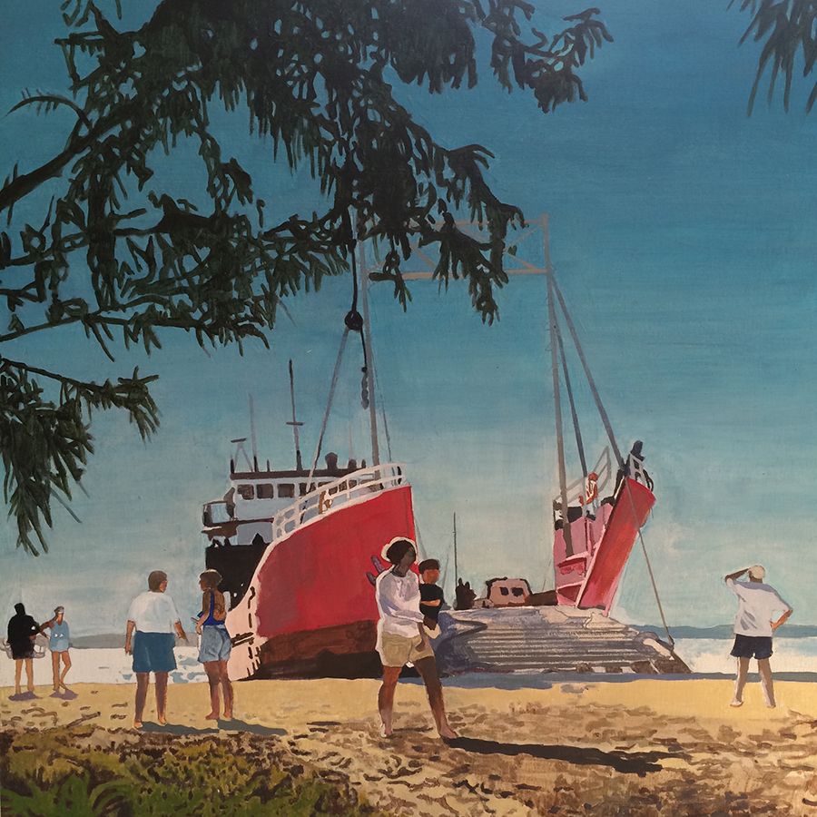 Tropic Breeze 2015 Acrylic on birch panel 12"x12"