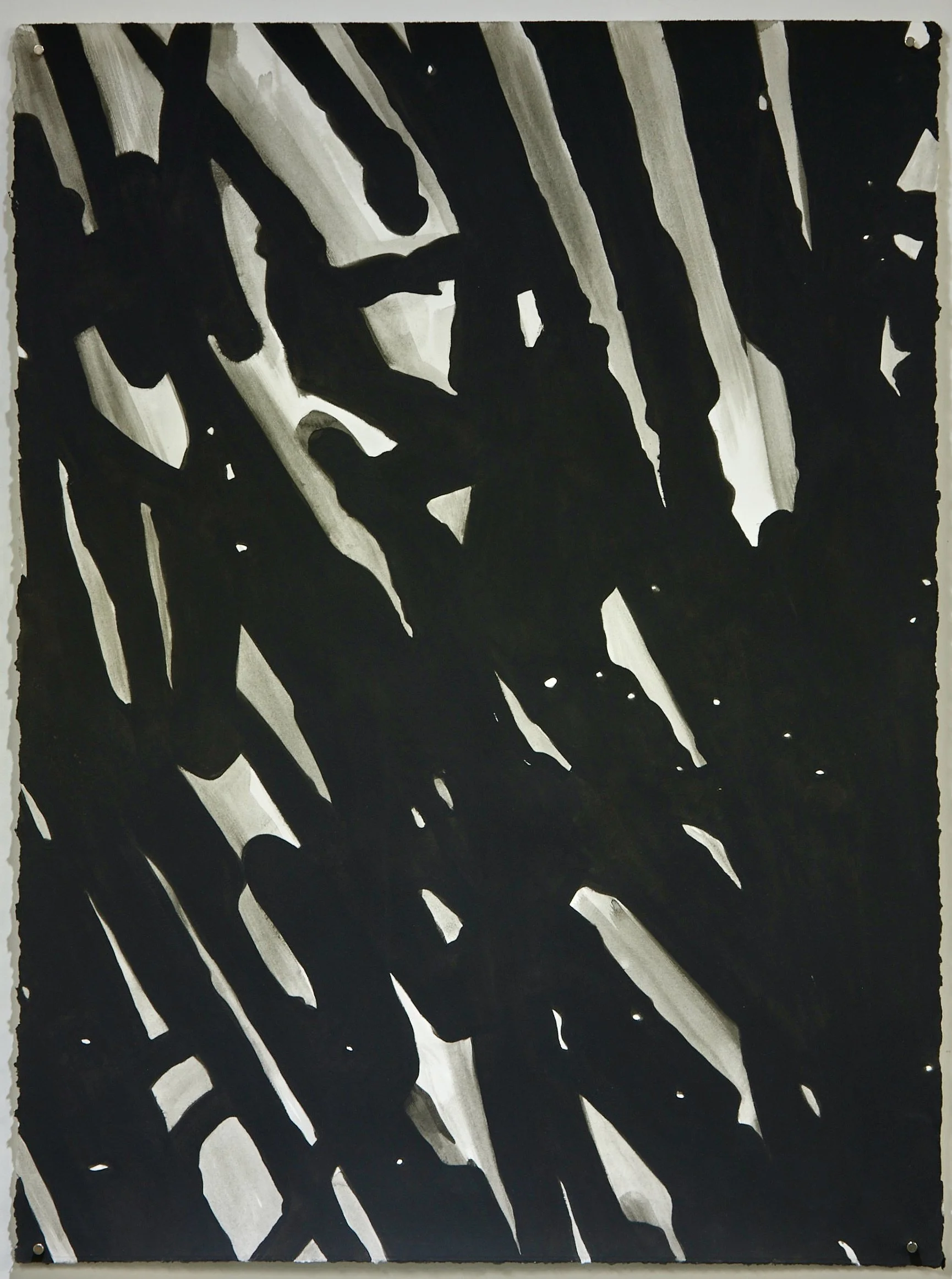 Untitled (Abstract Plant Details) 2020-2021 Acrylic Gouache on Rives BFK Paper 30"x22"