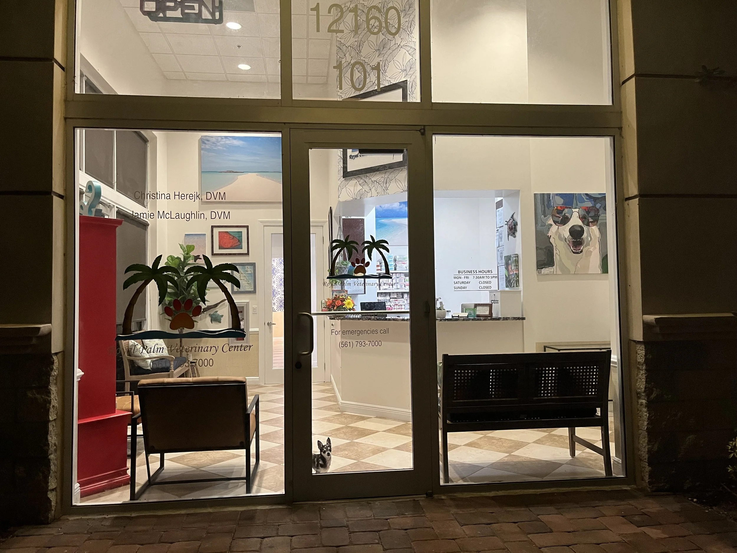 The Royal Palm Veterinary Center's Front Door