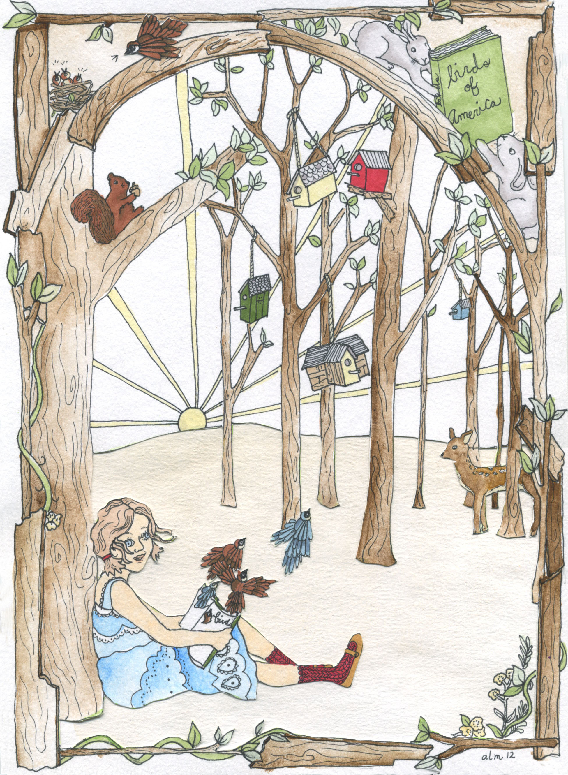  Birds of America, 2012  Watercolor &amp; Ink  Artwork by Alison McDole 