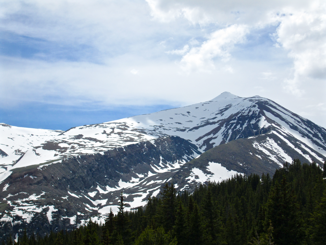 Mt. Lincoln (14,296’) seen from Hoosier Pass on June 15, 2015