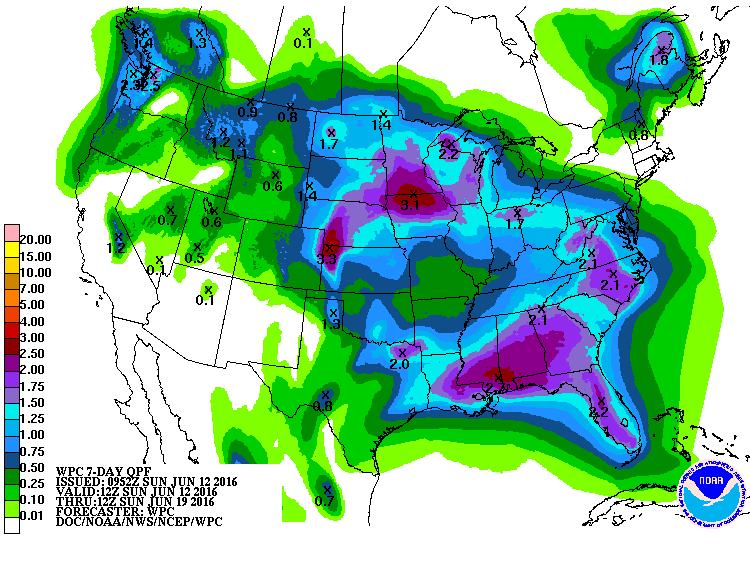 Over the next 7-days precipitation totals are expected to be highest east of the Continental Divide. The Western Colorado forecast calls for 0.01”-0.25” precipitation for the coming week. 