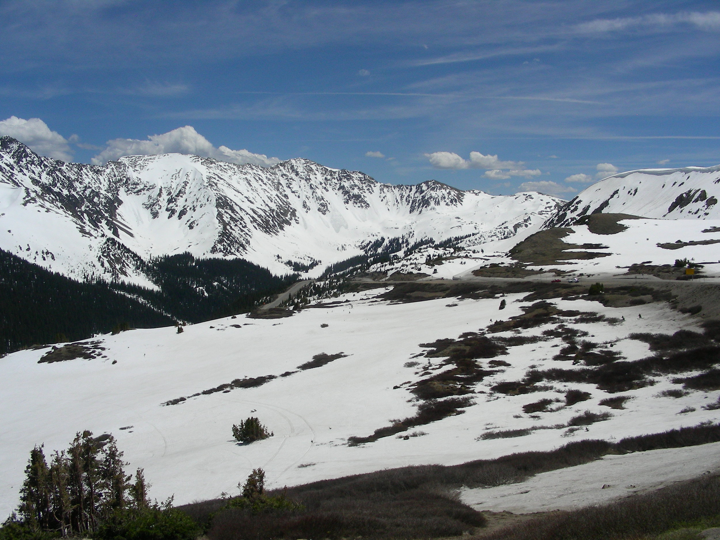 Loveland Pass looking south towards Arapahoe Basin Ski area.