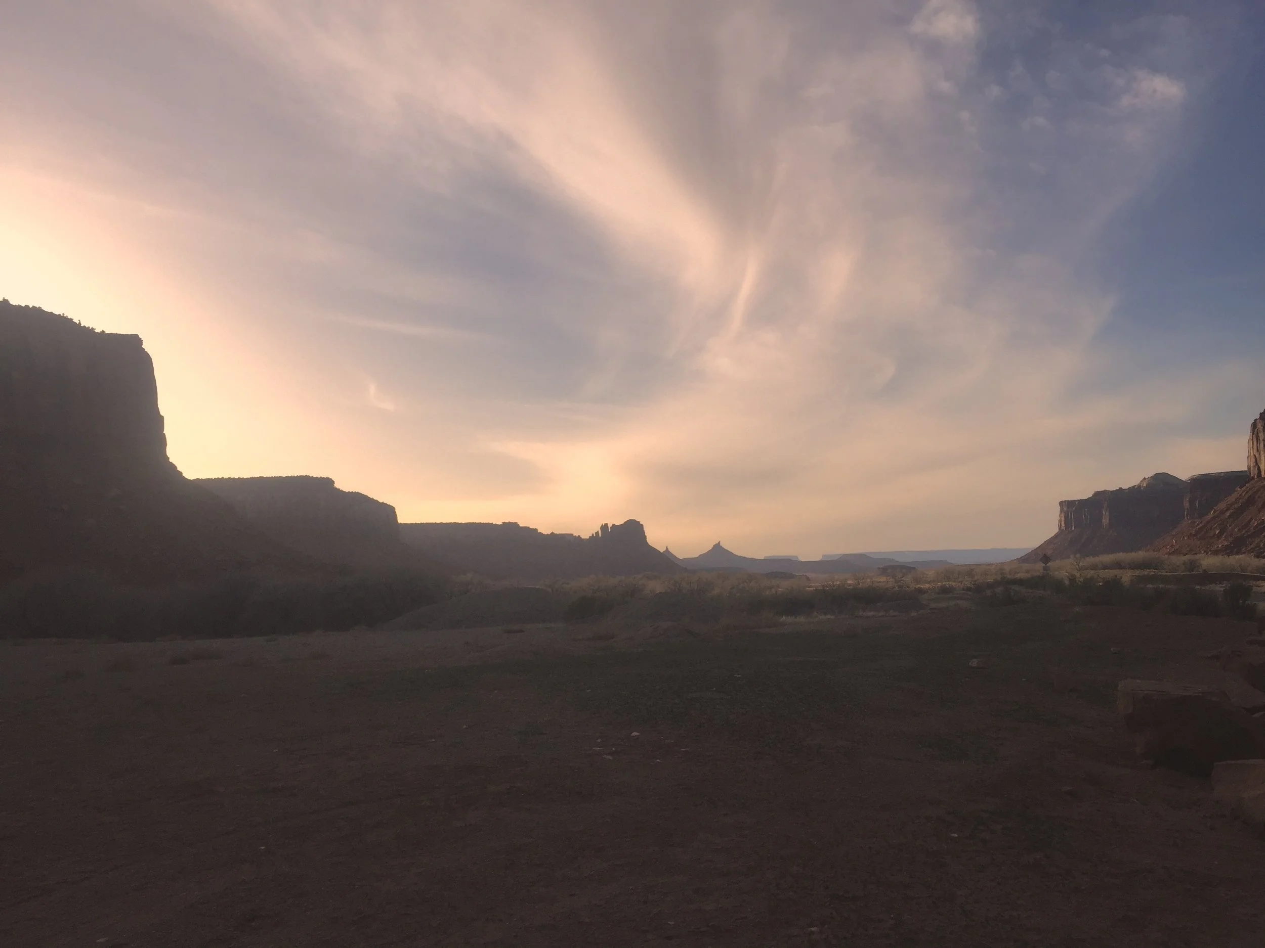 Above: Orange, hazy skies observed near the Four Corners region on April 2. 