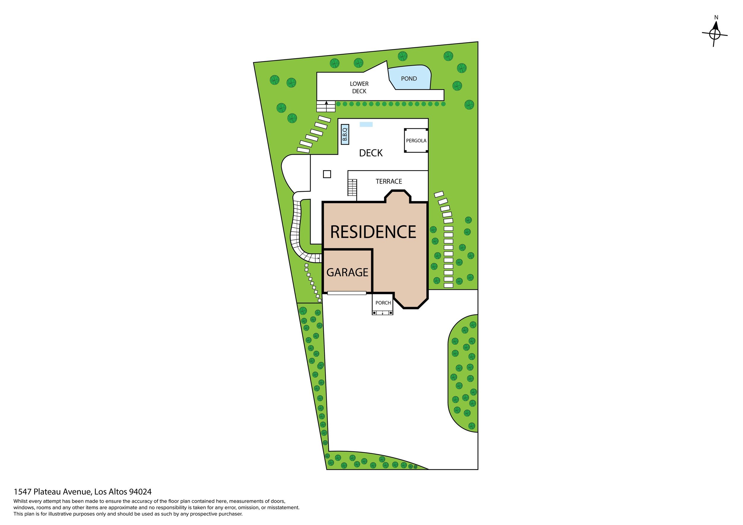 2D floor plan with dimensions — 1547 Plateau Ave, Los Altos | 5BD/5.5BA Estate | Alex Wang