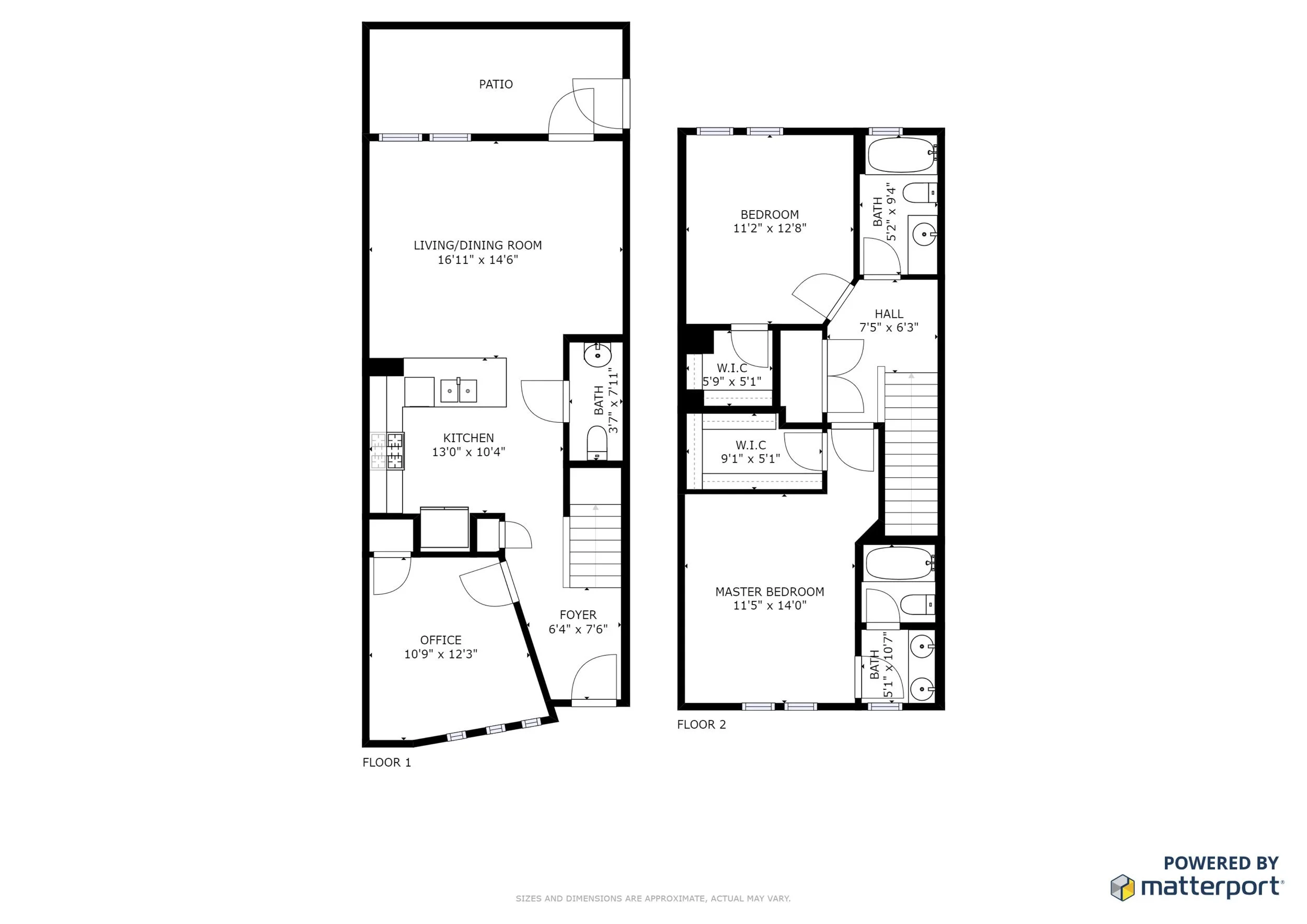 2D floor plan with dimensions — 820 Altaire Walk, Palo Alto | 3BD/2.5BA Condo | Alex Wang