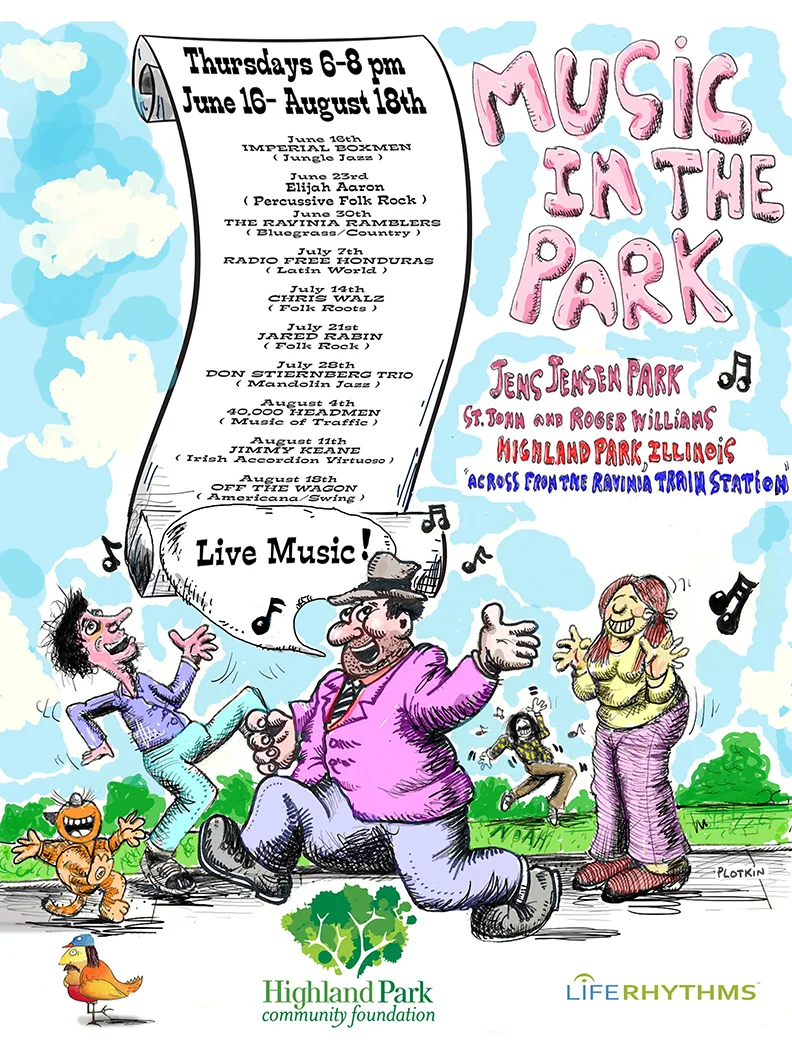 LIFE RHYTHMS & THE HIGHLAND PARK COMMUNITY FOUNDATION PRESENTS MUSIC IN THE PARK!!!