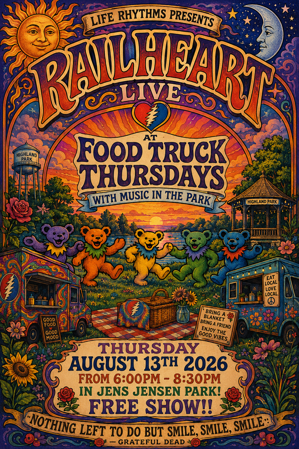 RAILHEART LIVE AT FOOD TRUCK THURSDAYS WITH MUSIC IN THE PARK! 