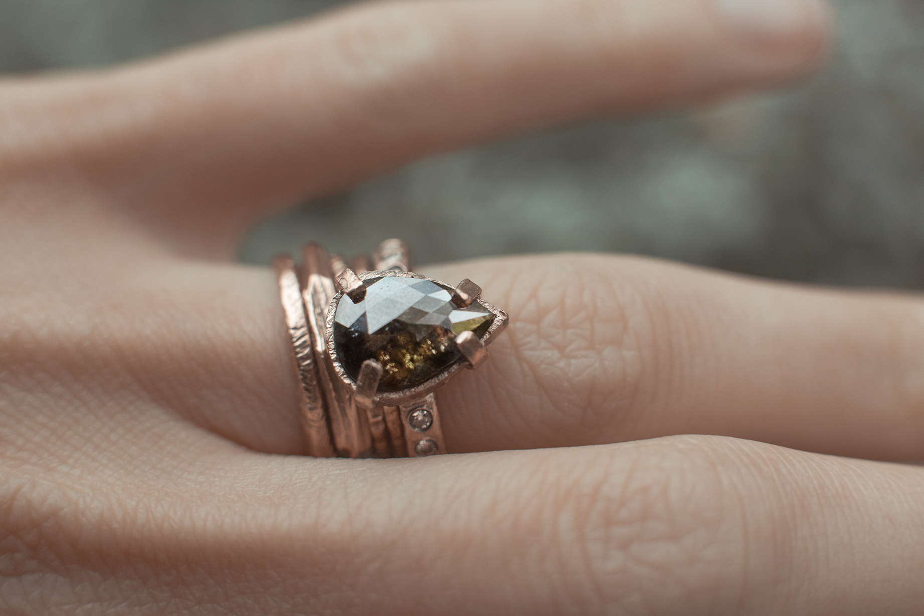 14K White Solid Gold Custom Diamond Engagement Ring – Avianne Jewelers