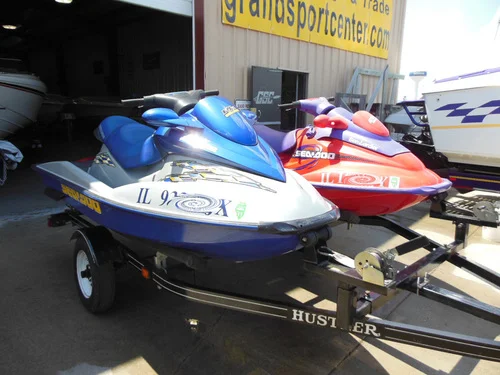 Pair of SeaDoos with Trailer 