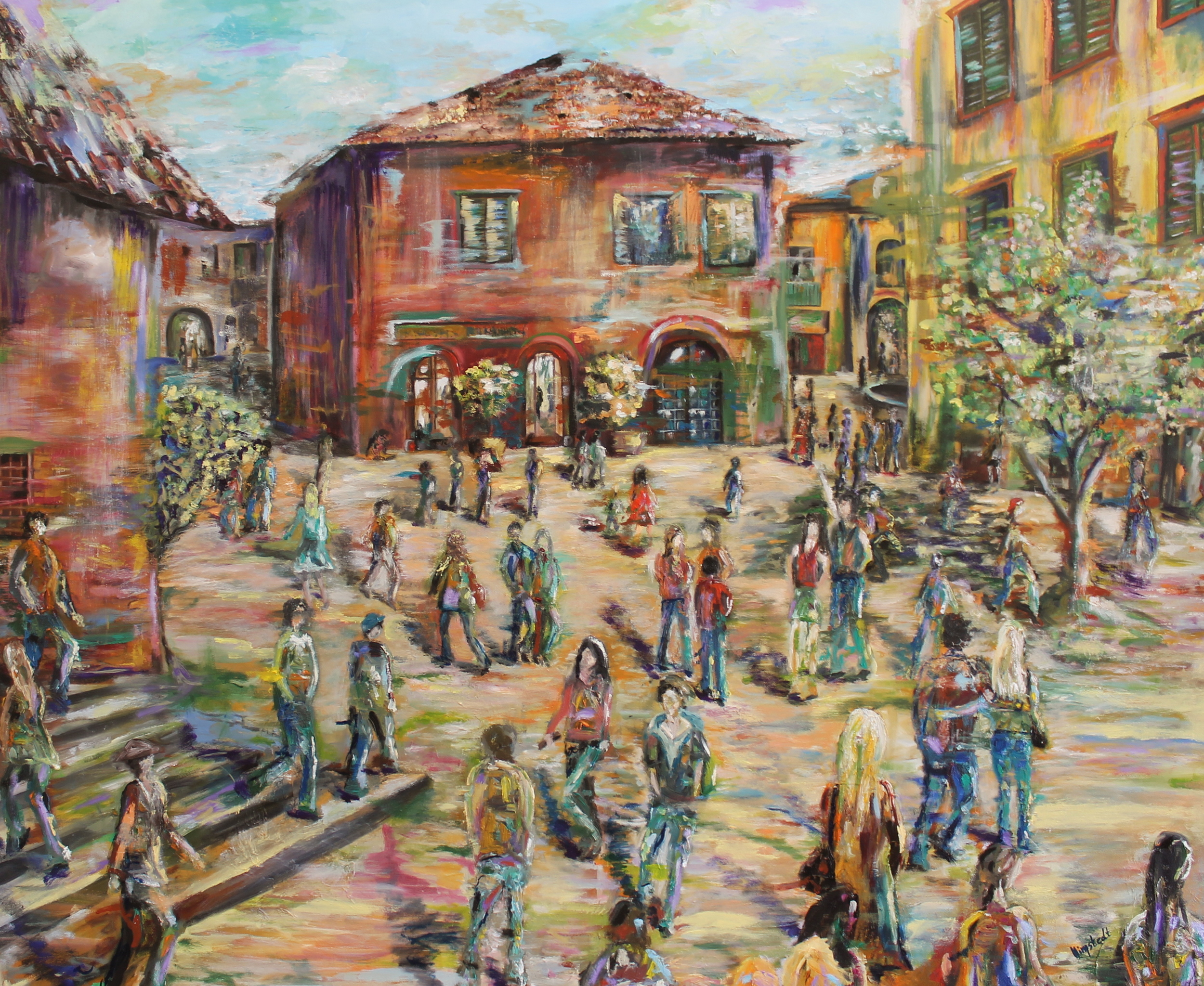 Piazza, oil on canvas, 100 x 120cm