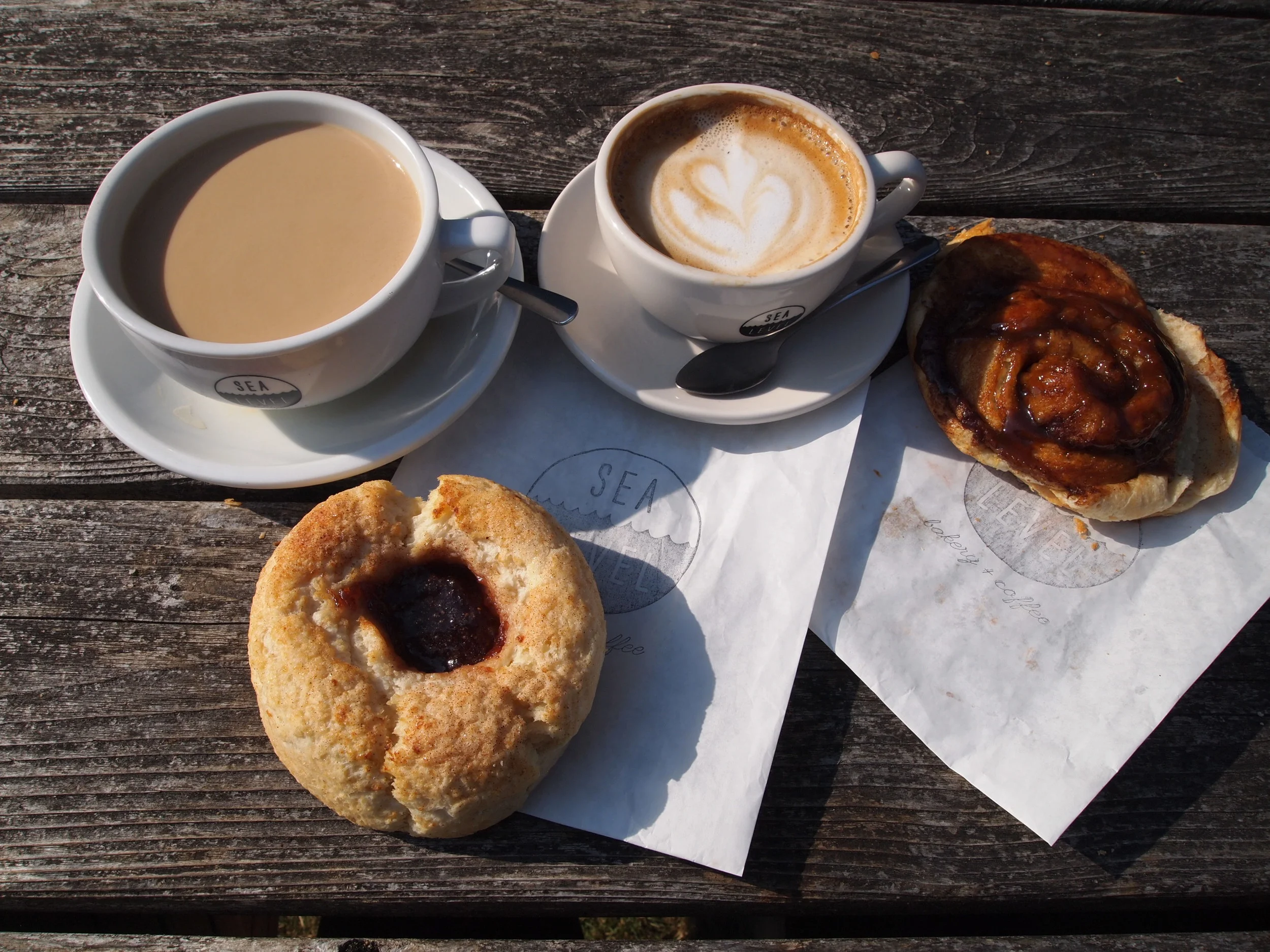 Our top-pick coffee and breakfast stop: Sea Level Bakery + Coffee {serving Stumptown Coffee!}.&nbsp;