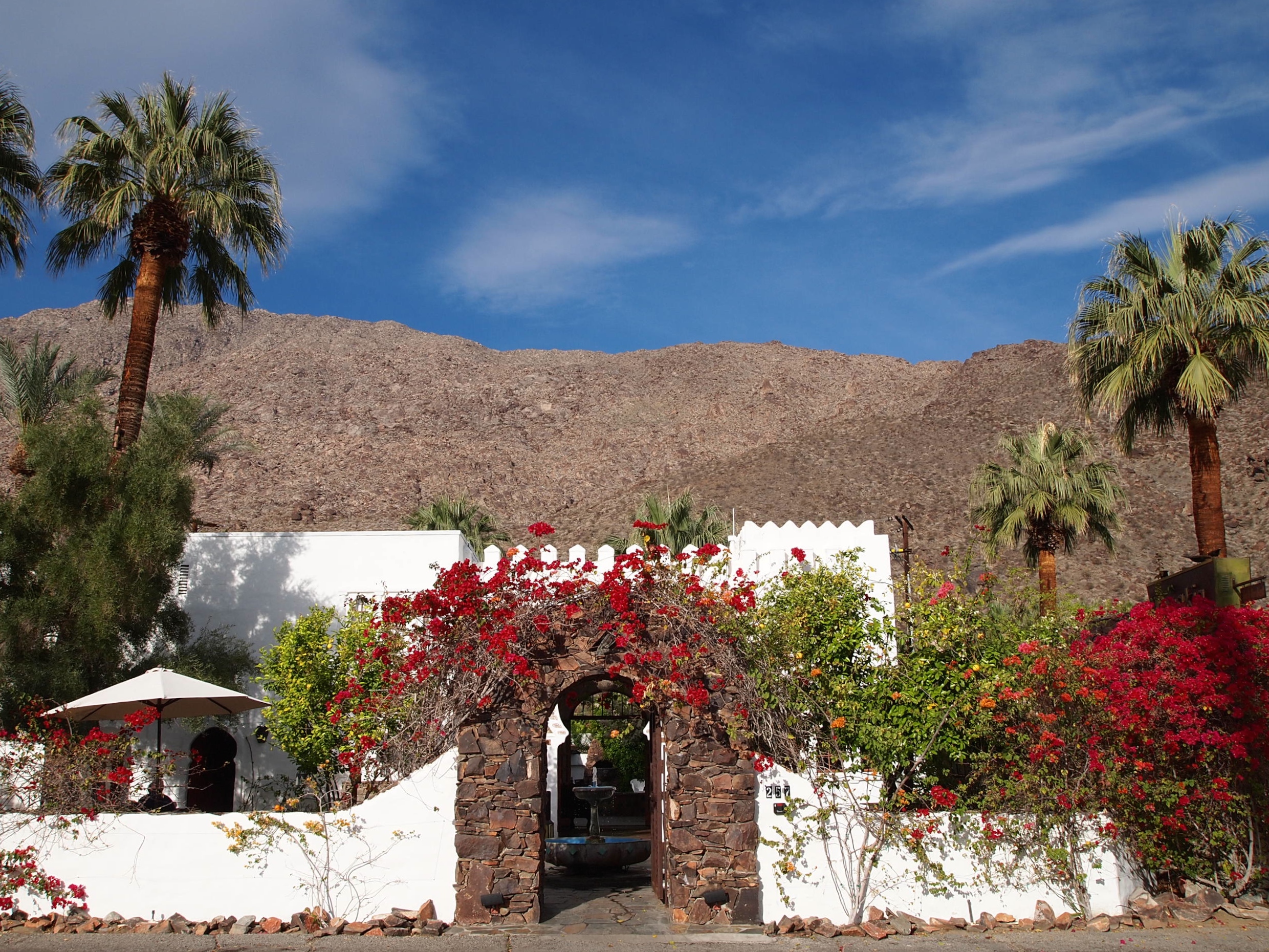  Palm Springs.&nbsp;Spending my birthday in one of my destination muses. Pictured here, the must-stay  Korakia Pensione .&nbsp; 