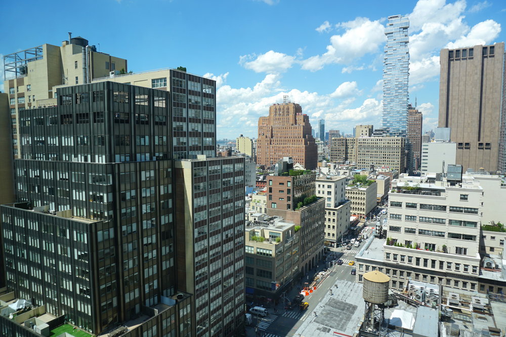  City view from my room at the Four Seasons Hotel New York Downtown. 