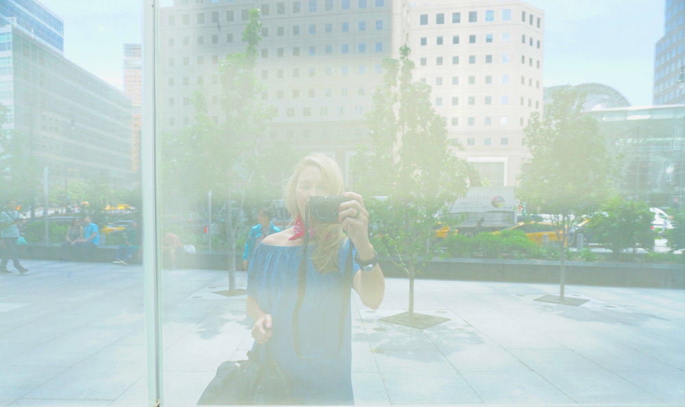  Up close and personal in the exterior reflection at One World Trade Center. 