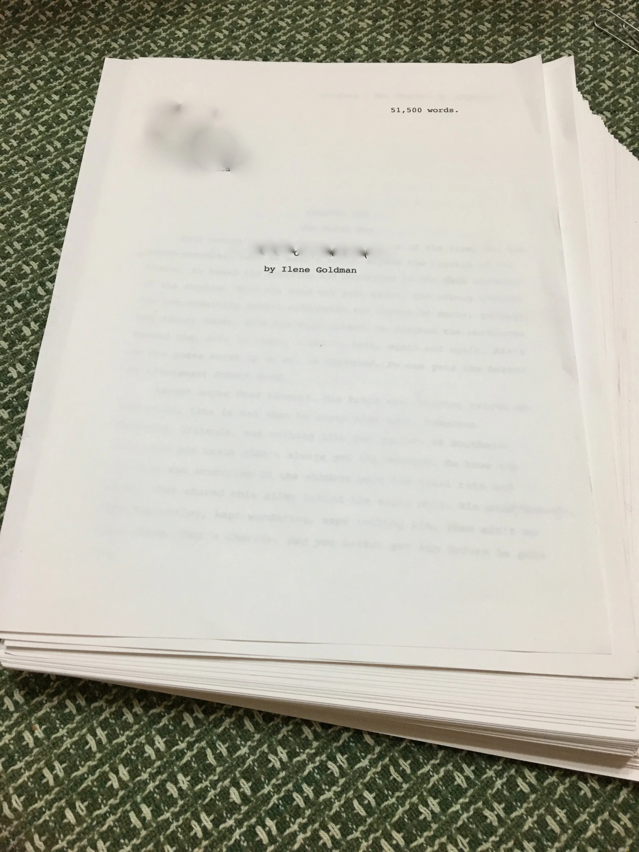 I went on writing retreat weekends at local hotels and finished two drafts of my novel.