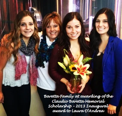 Inaugural Recipient - Laura D'Andrea, 2013 Freshman Starter, 2012 Concordia Thunder National Silver Medal Team (3 scholarships) ACAC Player of the Game ACAC Provincial Silver Medal Member Grant MacEwan University Griffins Soccer (3 scholarships) Captain 2008 Alberta Summer Games Silver - ASA Select Team Scottish United 94 Provincial Gold (3) Silver (2) Bronze (1)