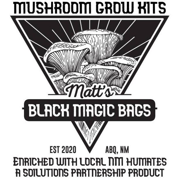 New Grow Kit has Dropped! We are proud to announce that we are partnering with Soilutions to produce Black Magic Bags, mushroom grow kit and substrate bags enriched with #newmexicotrue  Humates for that #blackmagic edge.
Get them as a #readytofruit b