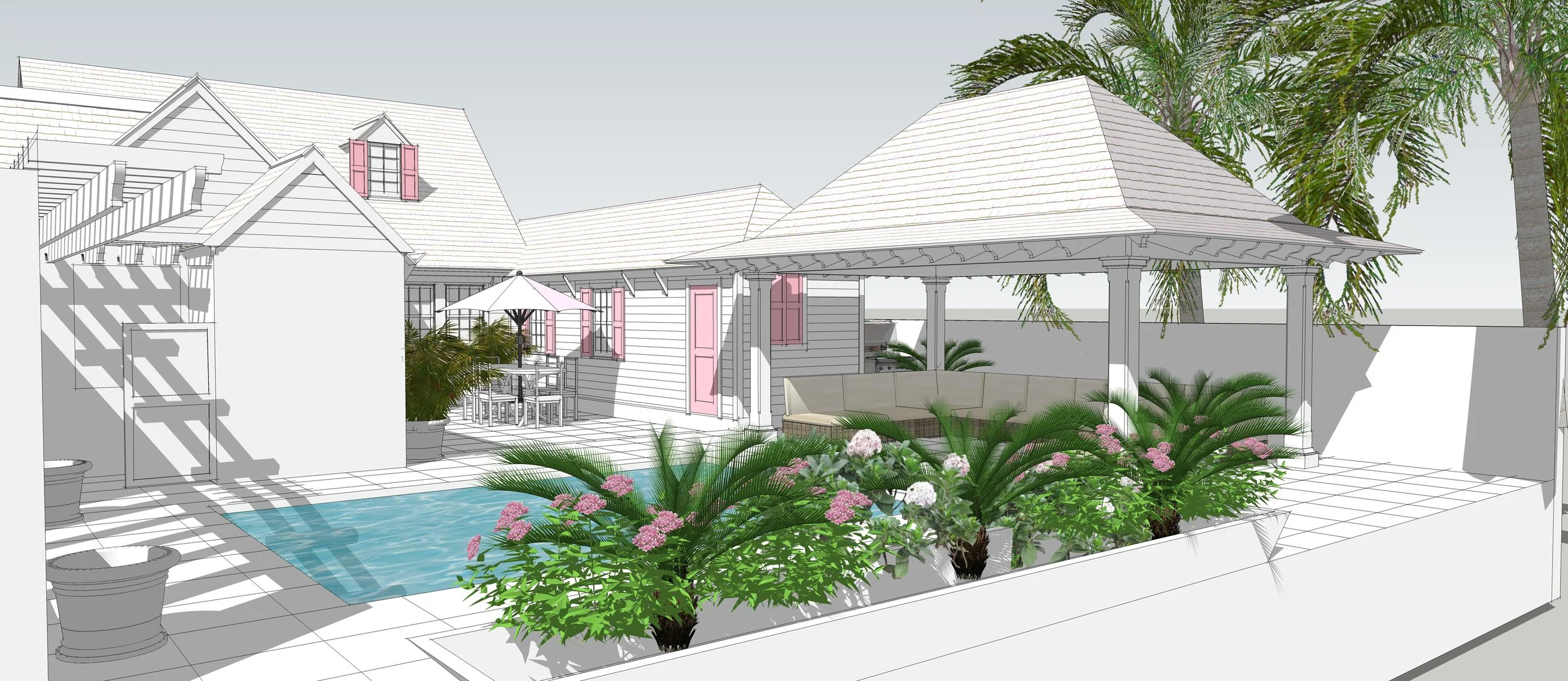 Rendering of Bahamian Vacation House