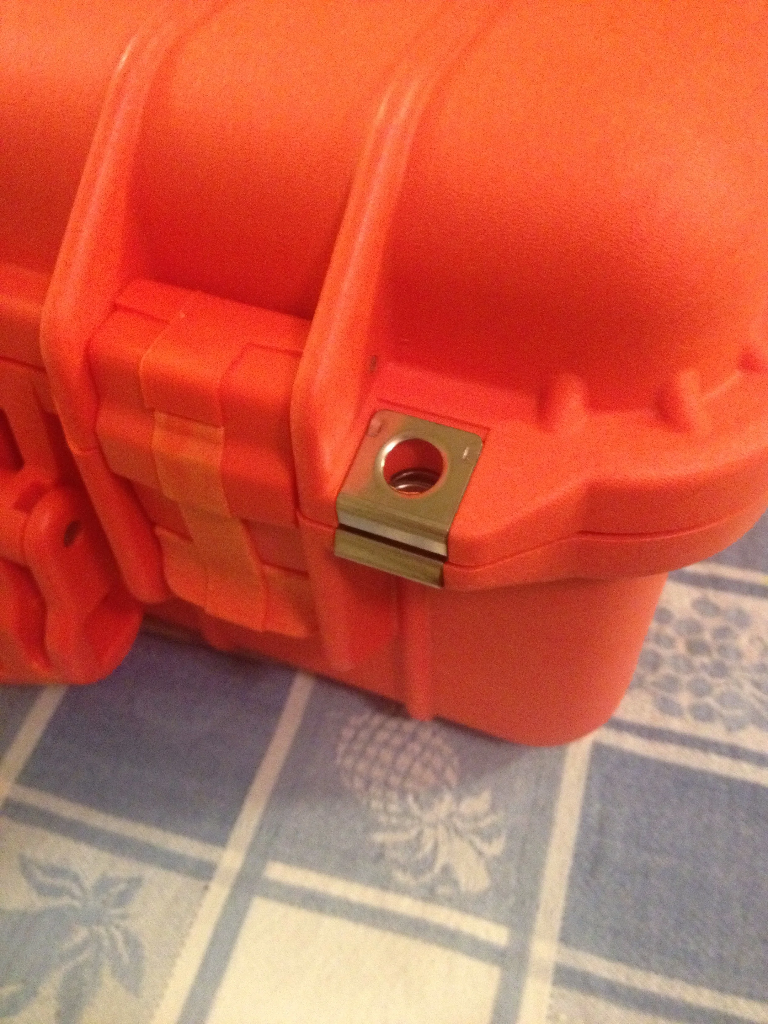 two steel holes for locking purposes & watcher proof latches.