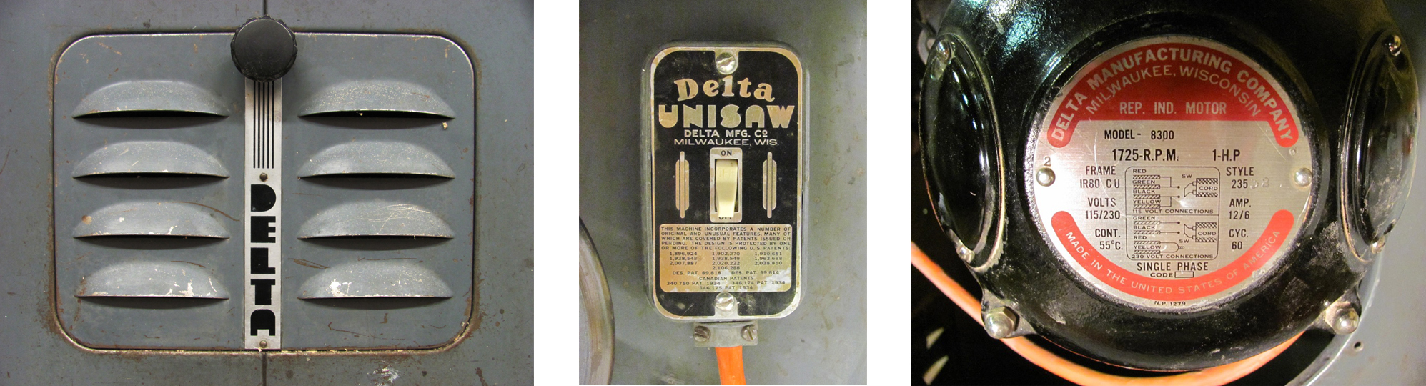 Period Art Deco design and a motor that looks brand new after being covered for 75 years. Click to enlarge.